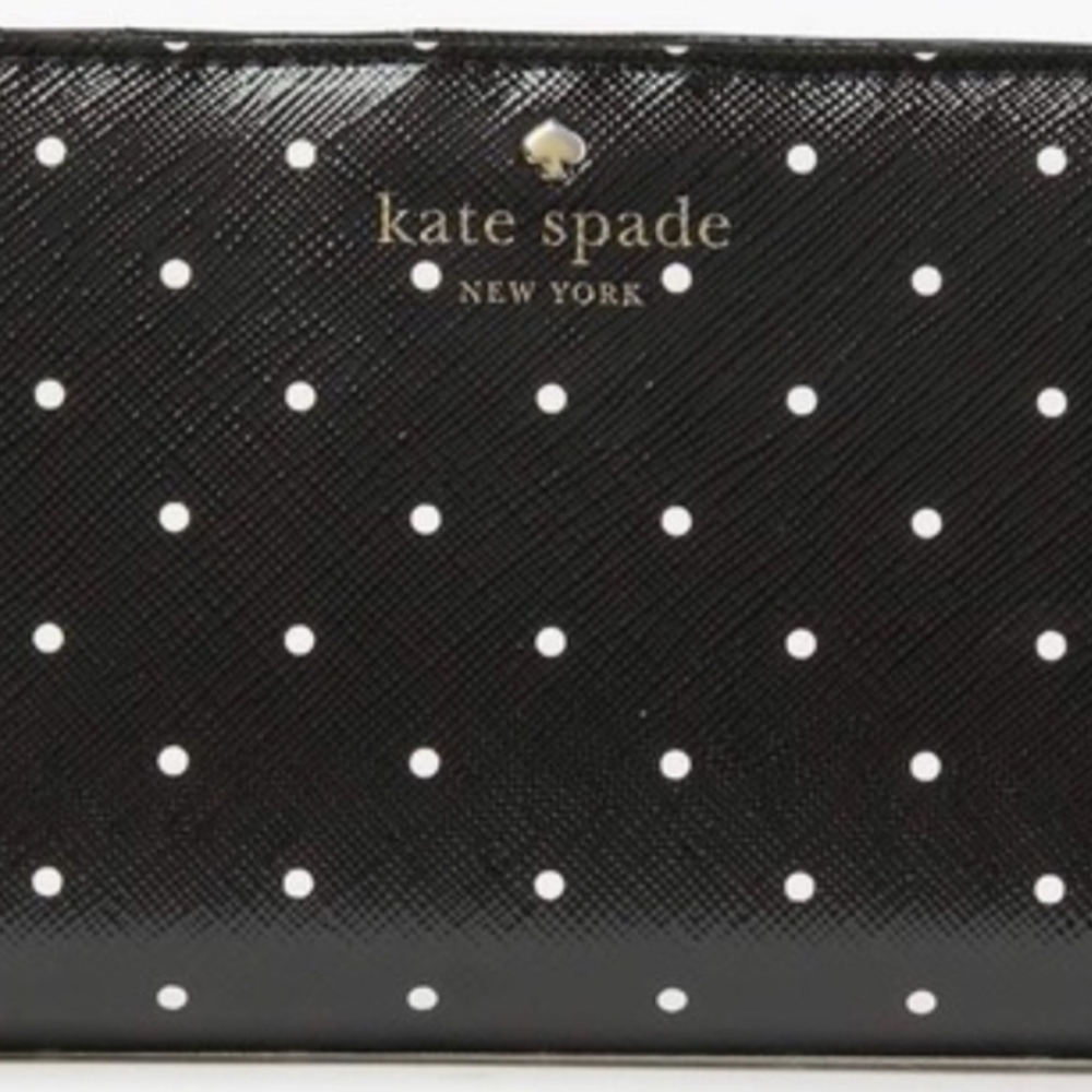 Kate Spade Black and White Polka Dot Wallet